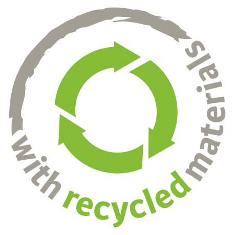 Hergestellt mit recycletem Material